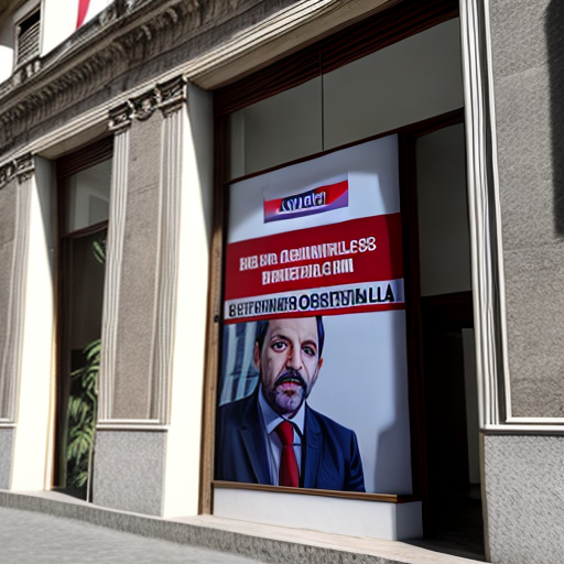Pancarta ilegal en edificio público genera polémica electoral